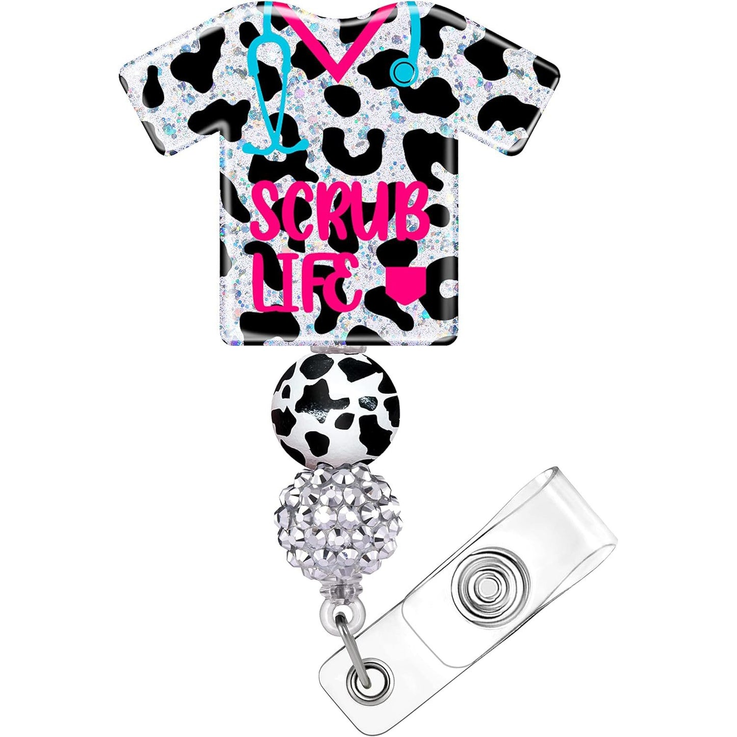 Retractable Badge Reel Clip Holder Nurse ID Card Badge Clip Holder Cute Name Badge Holder