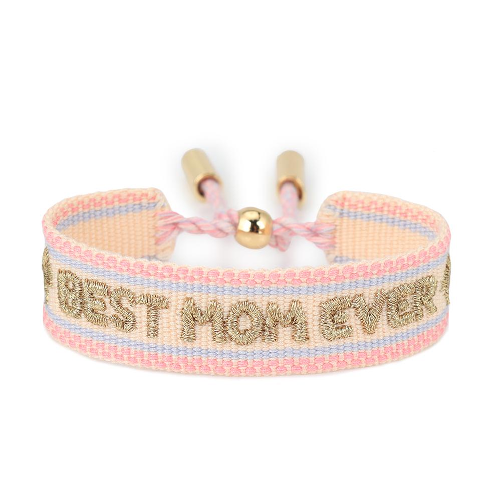 Happy Mother's Day Embroidered Bracelet