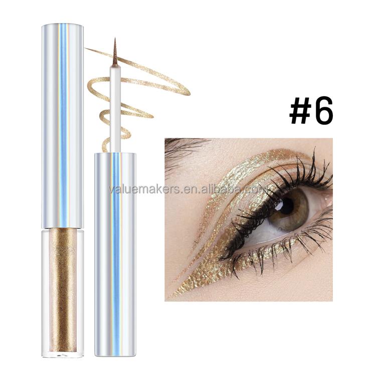 Private label new arrival metallic eyeliner water activated eyeliner shimmer chameleon liquid eyeliner