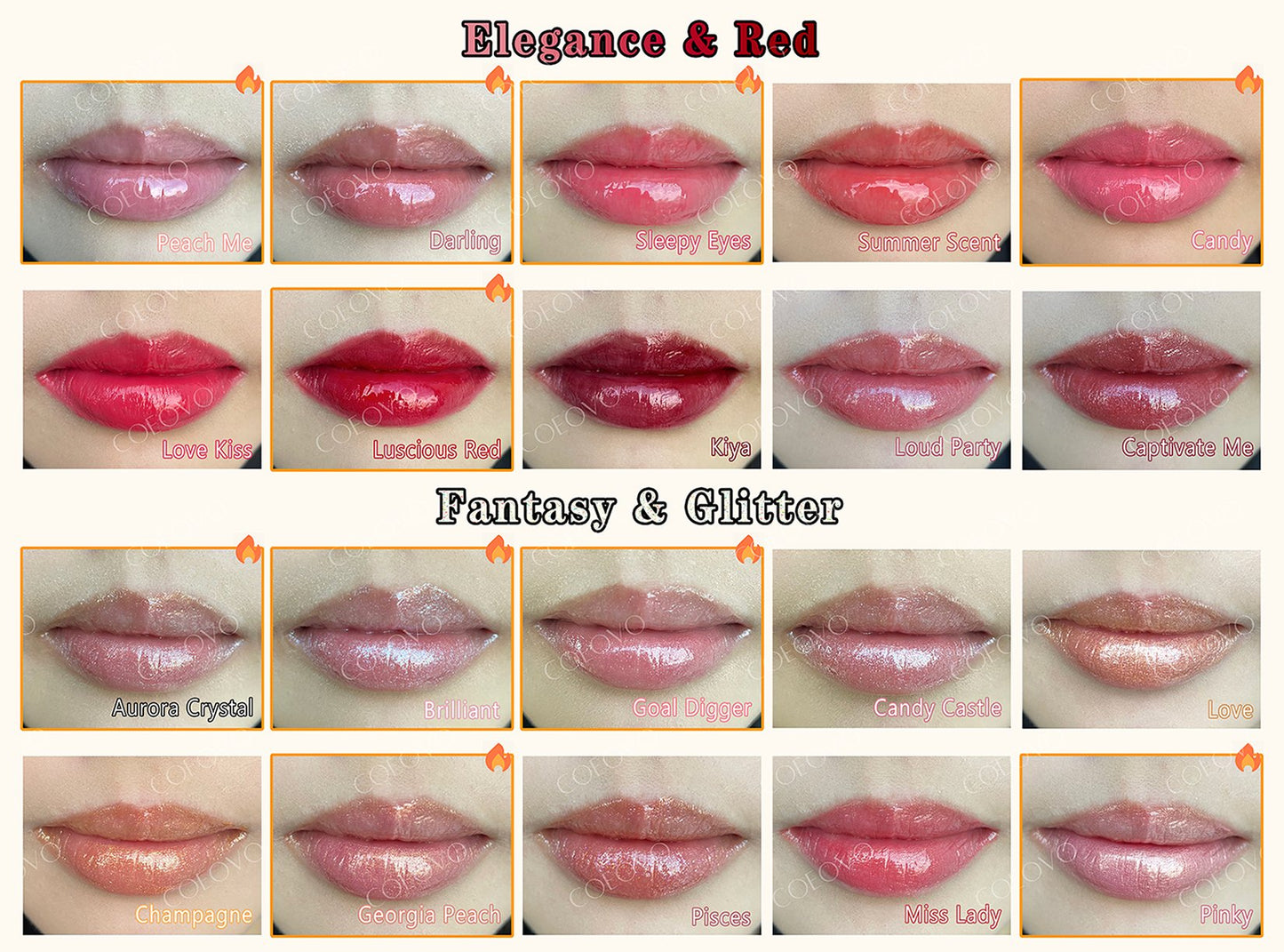 COEOVO Custom Luxury Private Label Wholesale Nude Glitter Lip Gloss Vegetarian Lip Gloss Supplier Liquid Matte Lip Gloss