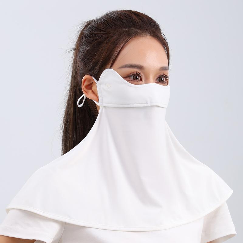 Full Face Sunscreen Veil Cool Breathable Neck Protector For Men And Women Spring And Autumn Driving UV Protection Sunshade