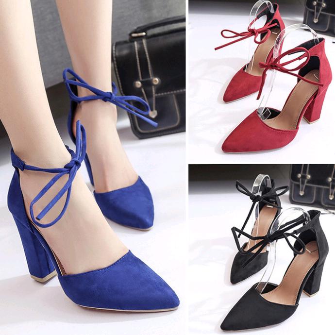 China Supplier Women Shoes Bandage Design High Heel Sandals Plus Size Pointed Shoes Women Fashion Women Shoes