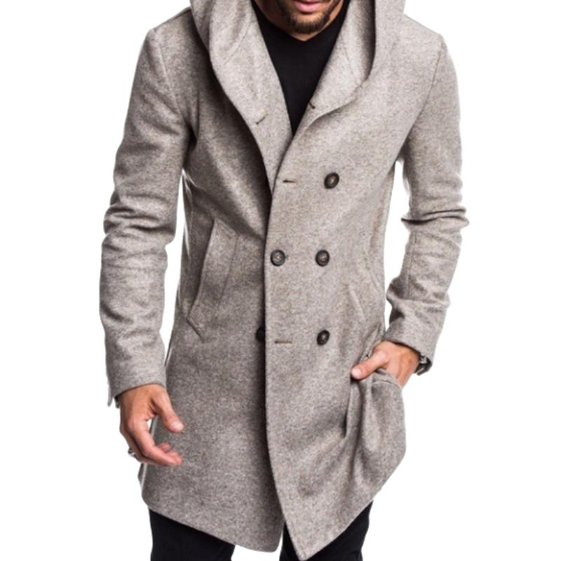 European And American Hot Selling Winter Fashion Loose Hooded Casual Wool Men's Jacket