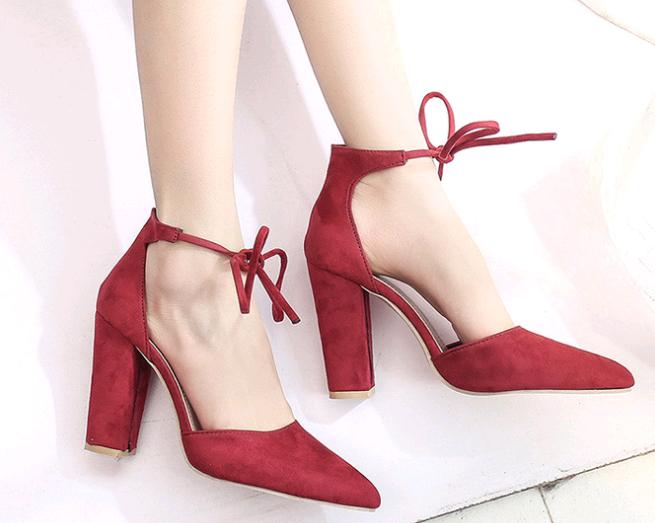 China Supplier Women Shoes Bandage Design High Heel Sandals Plus Size Pointed Shoes Women Fashion Women Shoes