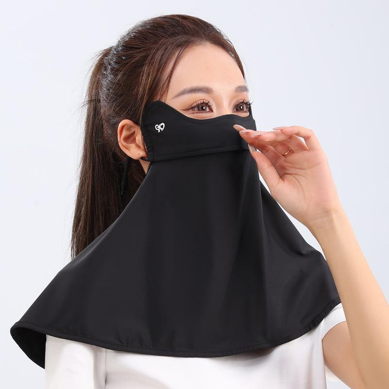 Full Face Sunscreen Veil Cool Breathable Neck Protector For Men And Women Spring And Autumn Driving UV Protection Sunshade