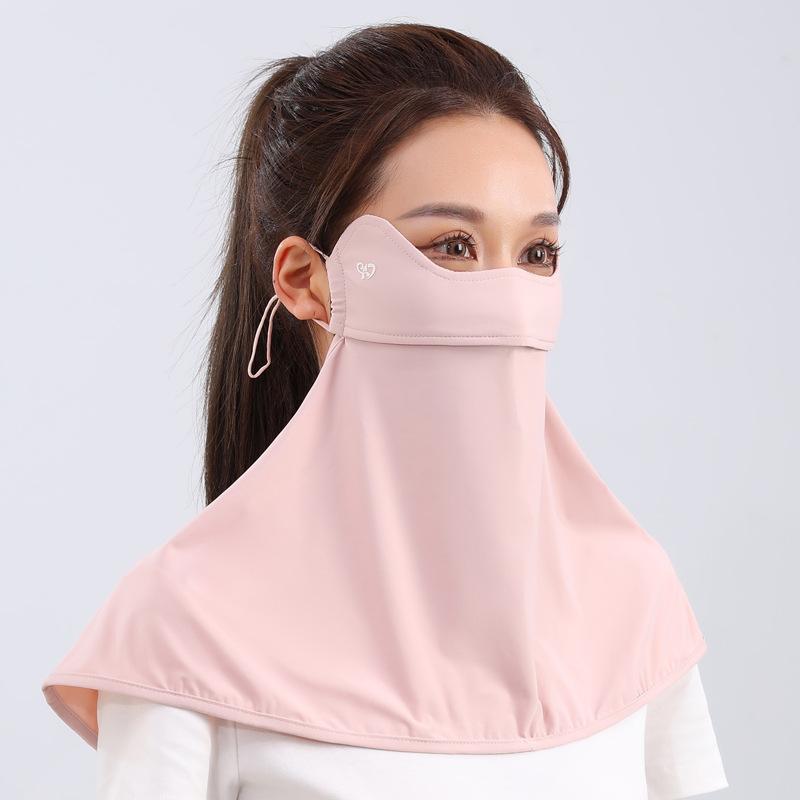 Full Face Sunscreen Veil Cool Breathable Neck Protector For Men And Women Spring And Autumn Driving UV Protection Sunshade