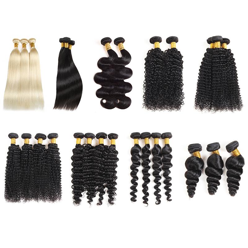 Brazilian Human Hair Bundle And Closed Suit Belt T Part Lace Closed Suit Human Hair Extension