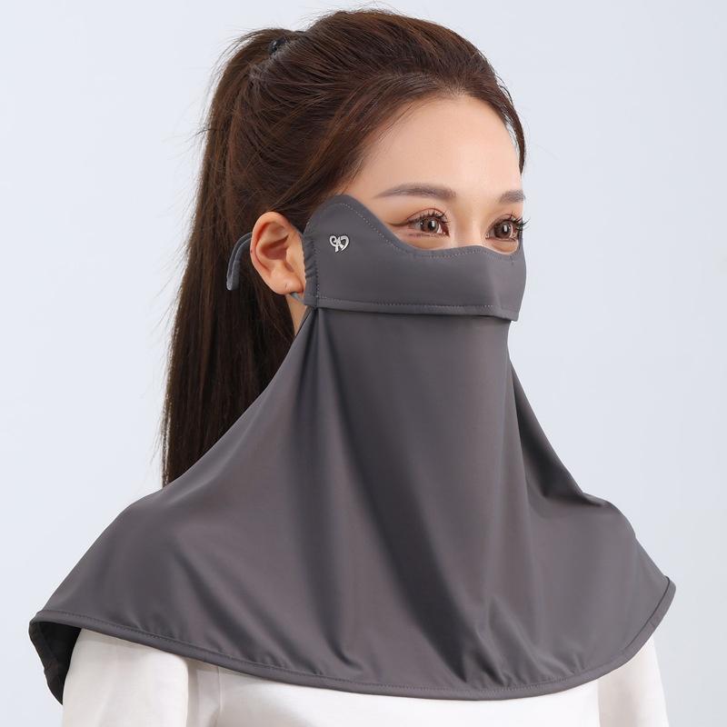Full Face Sunscreen Veil Cool Breathable Neck Protector For Men And Women Spring And Autumn Driving UV Protection Sunshade