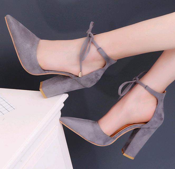 China Supplier Women Shoes Bandage Design High Heel Sandals Plus Size Pointed Shoes Women Fashion Women Shoes