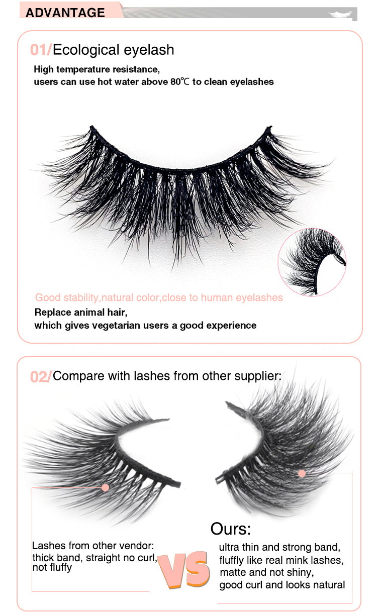Easternbeauty Best Silk Faux Mink Strip False Eyelashes 3D False Eyelashes Wholesale