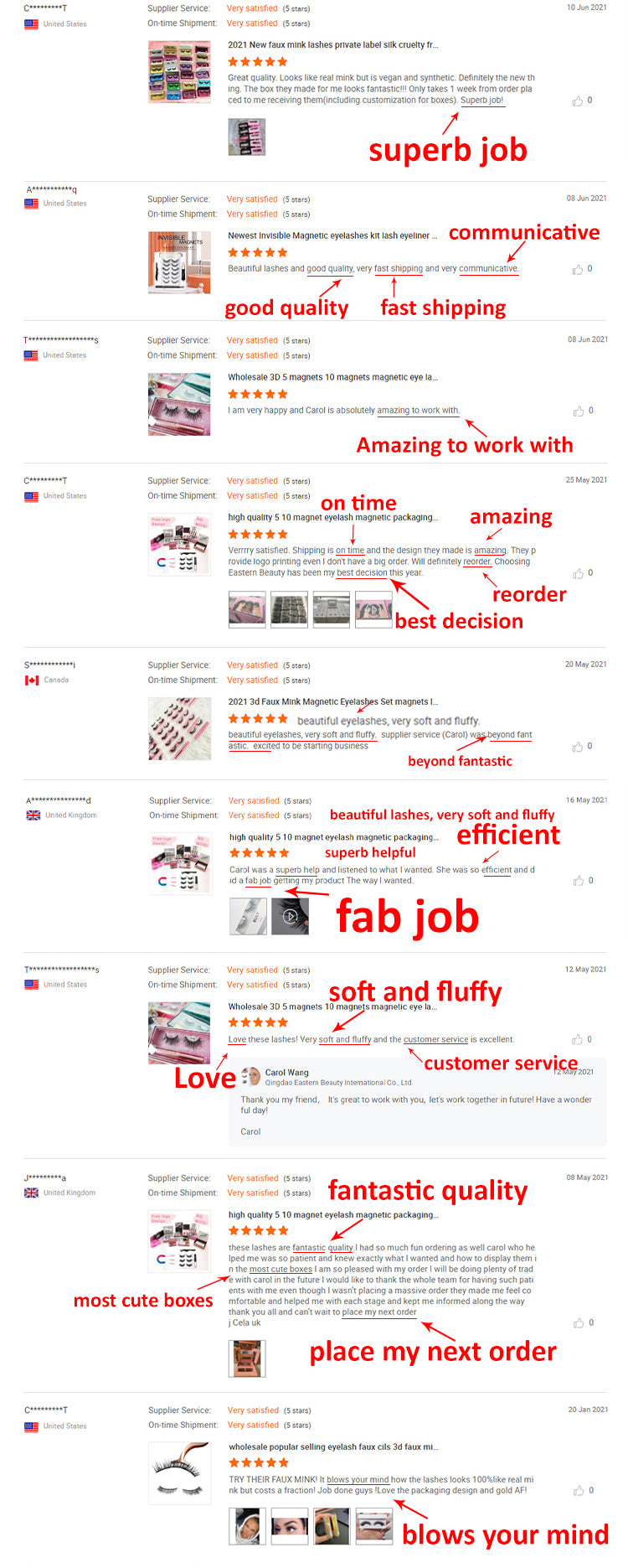Easternbeauty Best Silk Faux Mink Strip False Eyelashes 3D False Eyelashes Wholesale