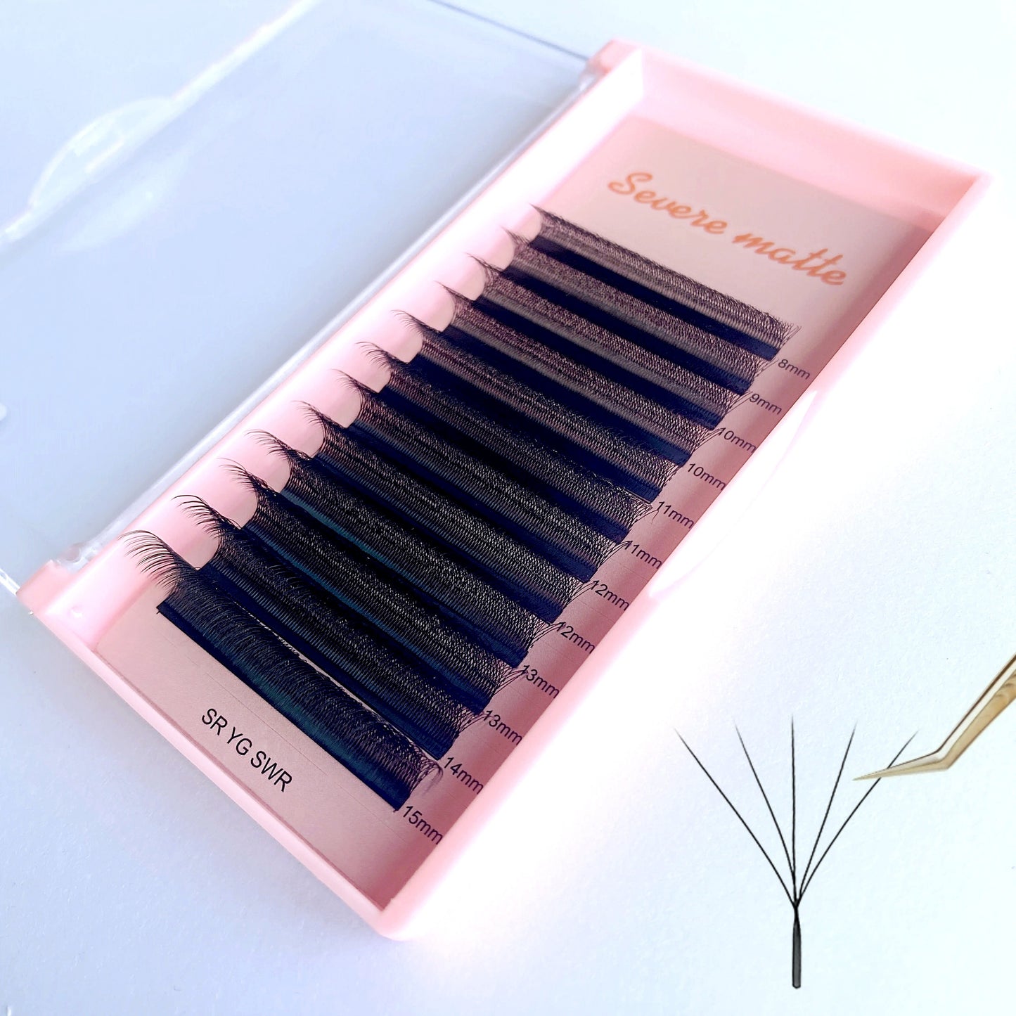 5D W Shape Eyelash Lengthening Prefabricated W Eyelash C/D Curl High Quality Personality False Eyelash Roll Fan W Style YY Eyelash