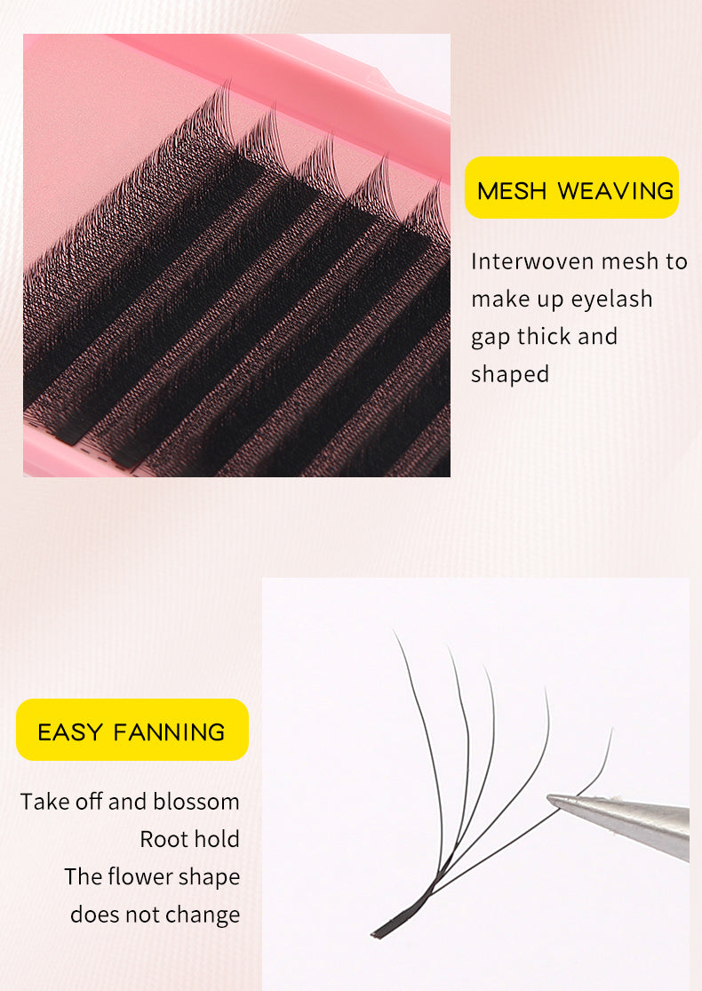 5D W Shape Eyelash Lengthening Prefabricated W Eyelash C/D Curl High Quality Personality False Eyelash Roll Fan W Style YY Eyelash