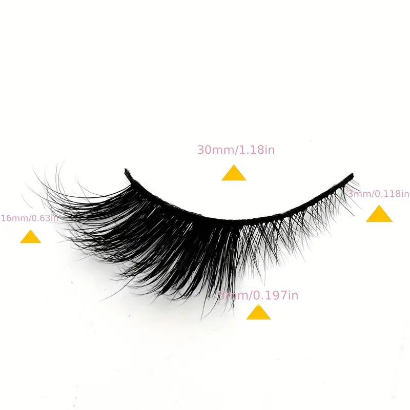 Wholesale Private Label Handmade 3D 16mm Fake Eyelashes Wingtip Curl Long Tail 5 Pairs Of Eyelashes