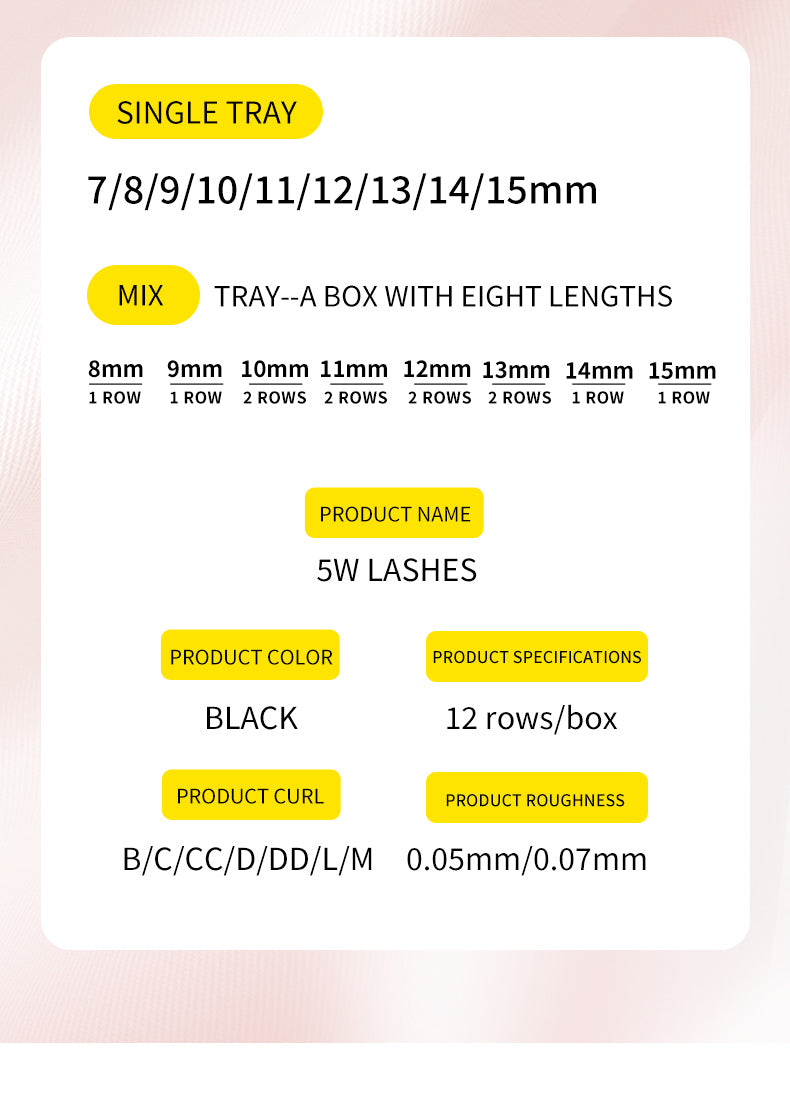 5D W Shape Eyelash Lengthening Prefabricated W Eyelash C/D Curl High Quality Personality False Eyelash Roll Fan W Style YY Eyelash