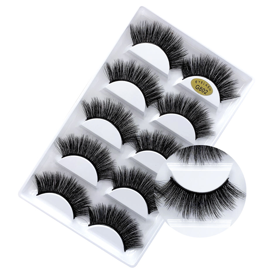 New Products And Waterproof Eyelashes 5 Pair Cheap False Eyelash Makeup