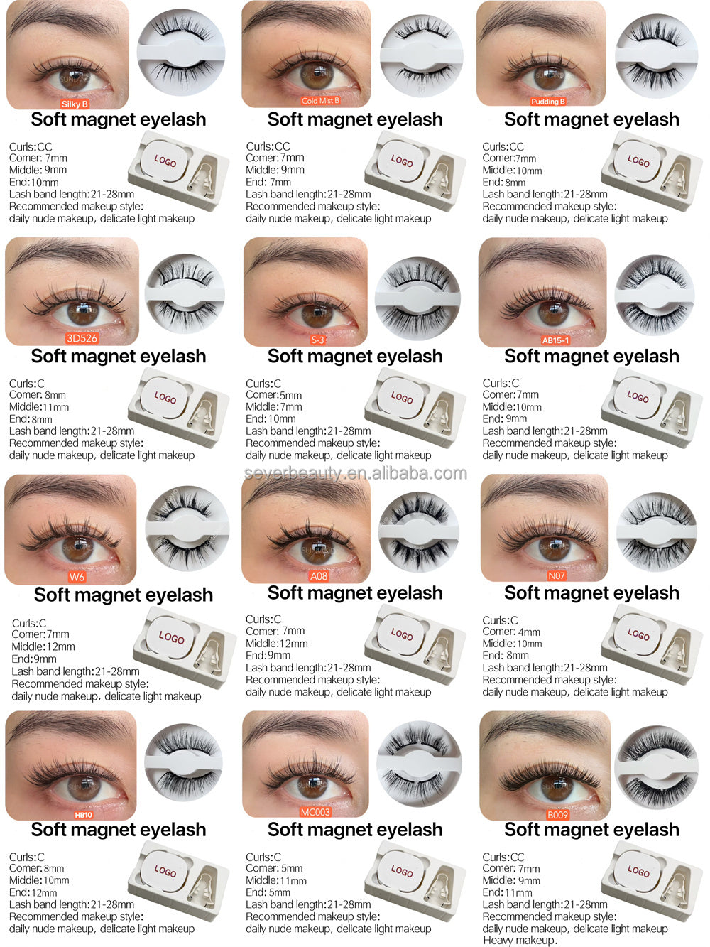 New Magnetic Eyelash Soft Magnetic Eyelash Price Good Natural Appearance Soft Lightweight Magnet Eyelash Curler Eyelash