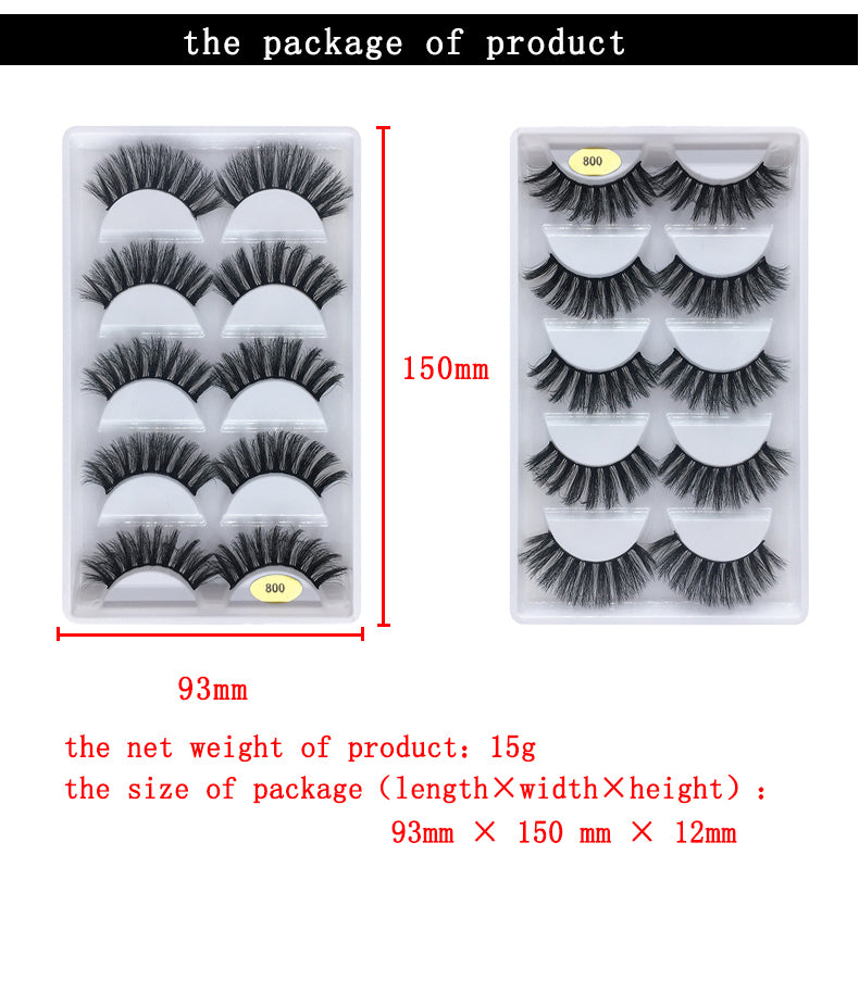 New Products And Waterproof Eyelashes 5 Pair Cheap False Eyelash Makeup
