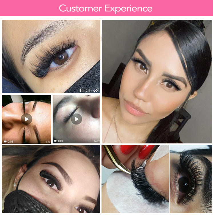 Wholesale Supply Private Logo Matte Black Velvet Mink Eyelash Extension Tray Lashes Roll CC CD DD Dark Black Cashmere Eyelashes