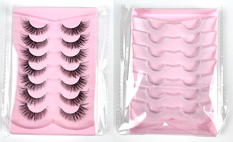 Wholesale 3D Silk Faux Mink False Eyelashes 5 Pair Travel Eyelashes Faux Natural Roll Eyelashes Manufacturer