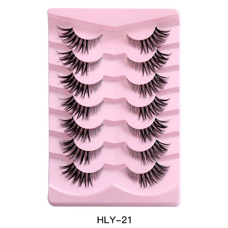 Wholesale 3D Silk Faux Mink False Eyelashes 5 Pair Travel Eyelashes Faux Natural Roll Eyelashes Manufacturer