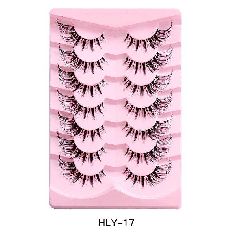 Wholesale 3D Silk Faux Mink False Eyelashes 5 Pair Travel Eyelashes Faux Natural Roll Eyelashes Manufacturer