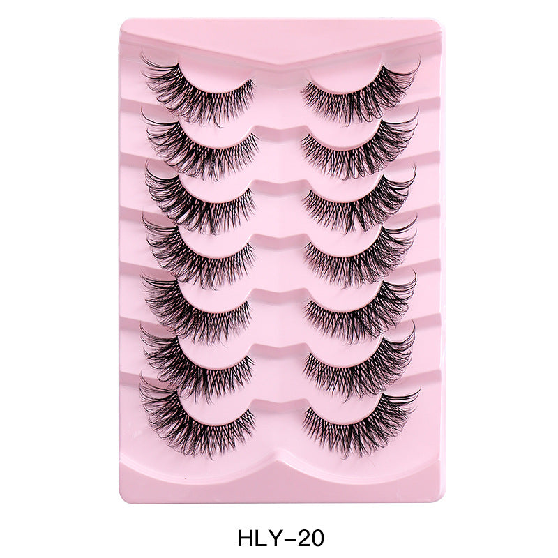 Wholesale 3D Silk Faux Mink False Eyelashes 5 Pair Travel Eyelashes Faux Natural Roll Eyelashes Manufacturer