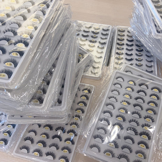 Best Selling Full Eyelashes 15mm Imitation Mink Eyelashes False Eyelashes Artificial Plant Fiber Russian Full Eyelashes
