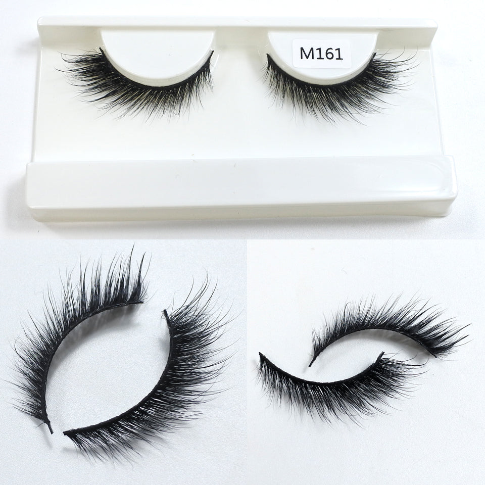 3D Mink Eyelashes Wholesale Supplier Fox Eye Effect Winged Short Strip Eyelashes Makeup Natural Cat Eye Eyelashes In Bulk