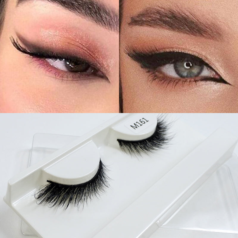 3D Mink Eyelashes Wholesale Supplier Fox Eye Effect Winged Short Strip Eyelashes Makeup Natural Cat Eye Eyelashes In Bulk