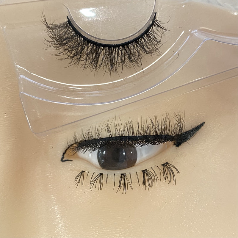Best Selling Full Eyelashes 15mm Imitation Mink Eyelashes False Eyelashes Artificial Plant Fiber Russian Full Eyelashes