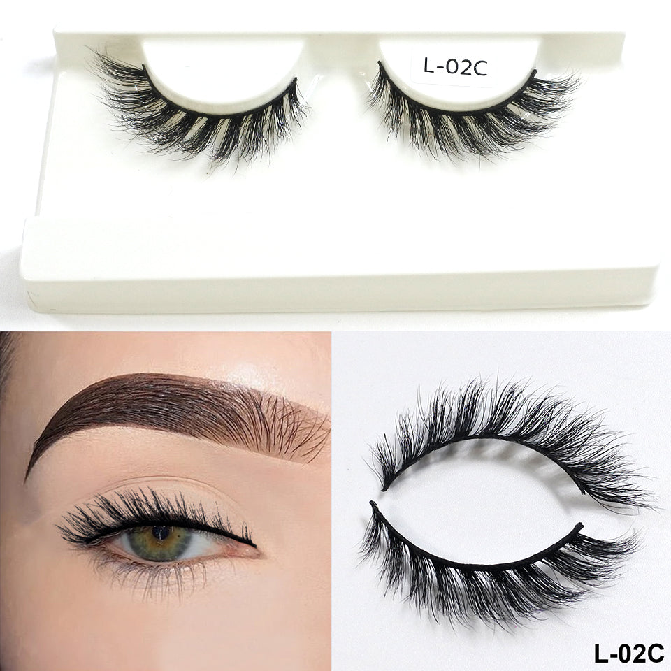 3D Mink Eyelashes Wholesale Supplier Fox Eye Effect Winged Short Strip Eyelashes Makeup Natural Cat Eye Eyelashes In Bulk