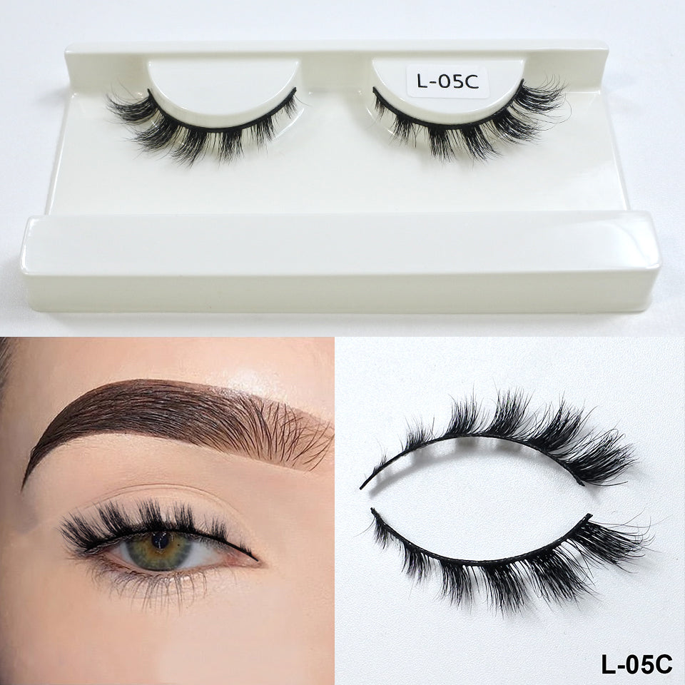 3D Mink Eyelashes Wholesale Supplier Fox Eye Effect Winged Short Strip Eyelashes Makeup Natural Cat Eye Eyelashes In Bulk
