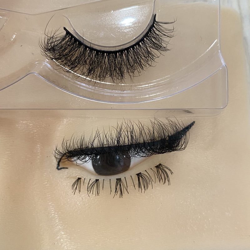 Best Selling Full Eyelashes 15mm Imitation Mink Eyelashes False Eyelashes Artificial Plant Fiber Russian Full Eyelashes