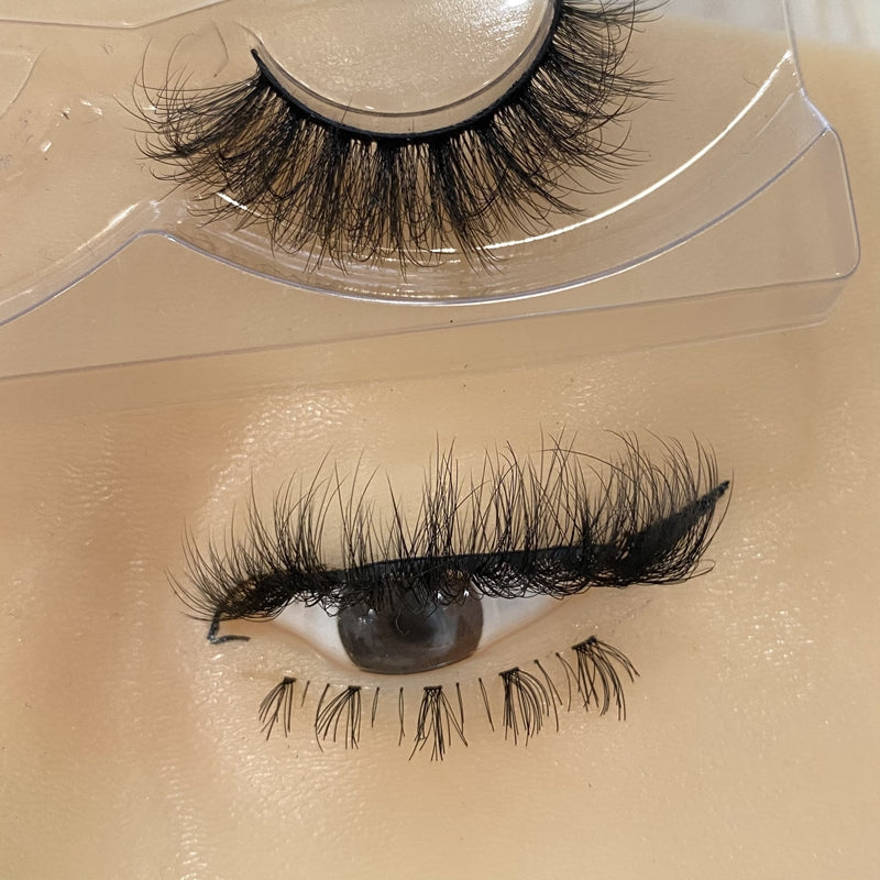 Best Selling Full Eyelashes 15mm Imitation Mink Eyelashes False Eyelashes Artificial Plant Fiber Russian Full Eyelashes