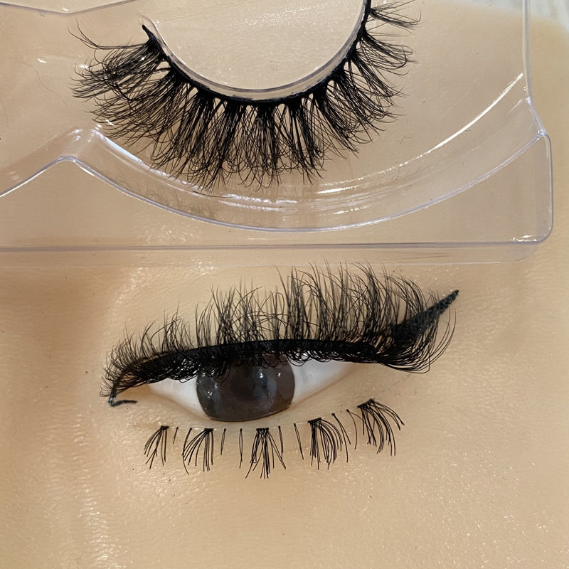 Best Selling Full Eyelashes 15mm Imitation Mink Eyelashes False Eyelashes Artificial Plant Fiber Russian Full Eyelashes