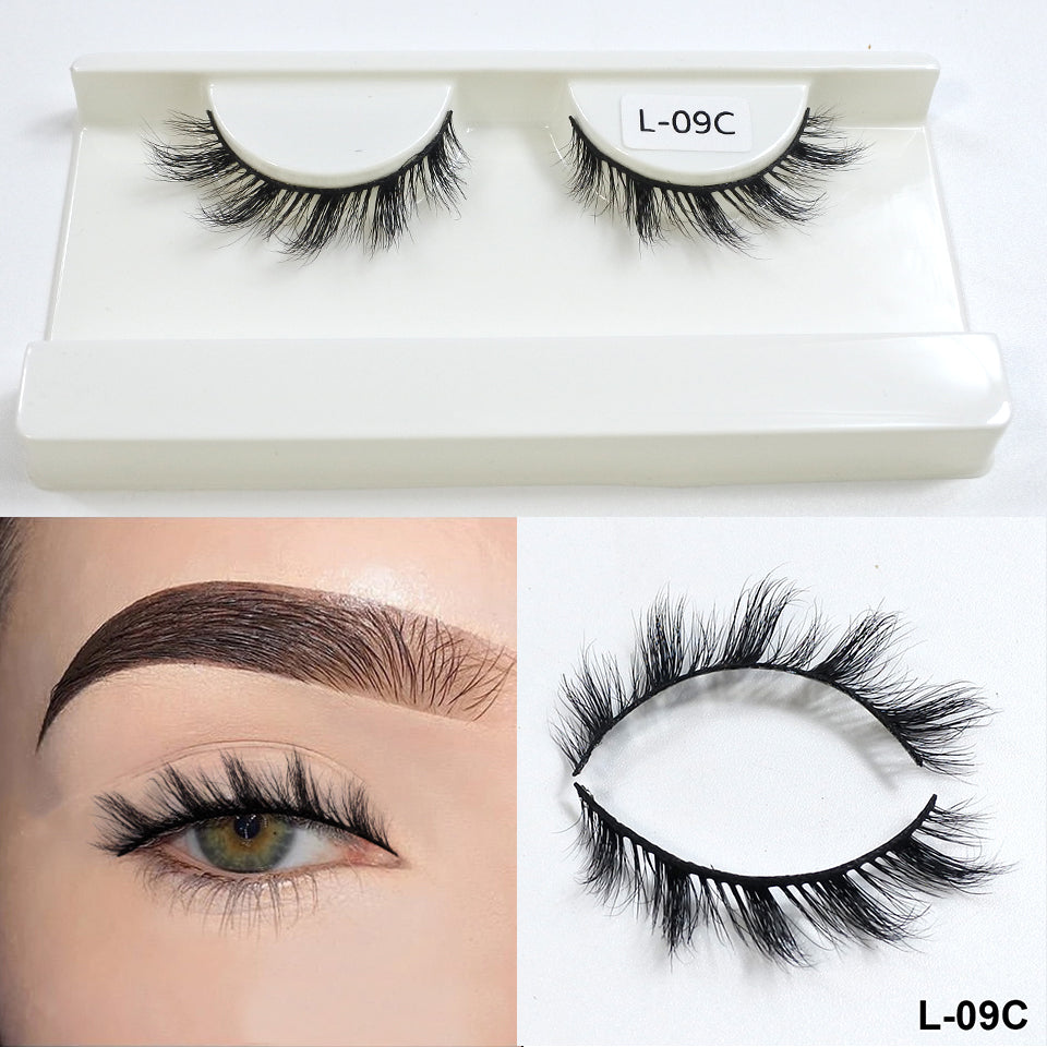 3D Mink Eyelashes Wholesale Supplier Fox Eye Effect Winged Short Strip Eyelashes Makeup Natural Cat Eye Eyelashes In Bulk