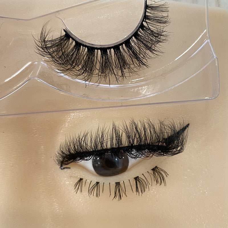 Best Selling Full Eyelashes 15mm Imitation Mink Eyelashes False Eyelashes Artificial Plant Fiber Russian Full Eyelashes