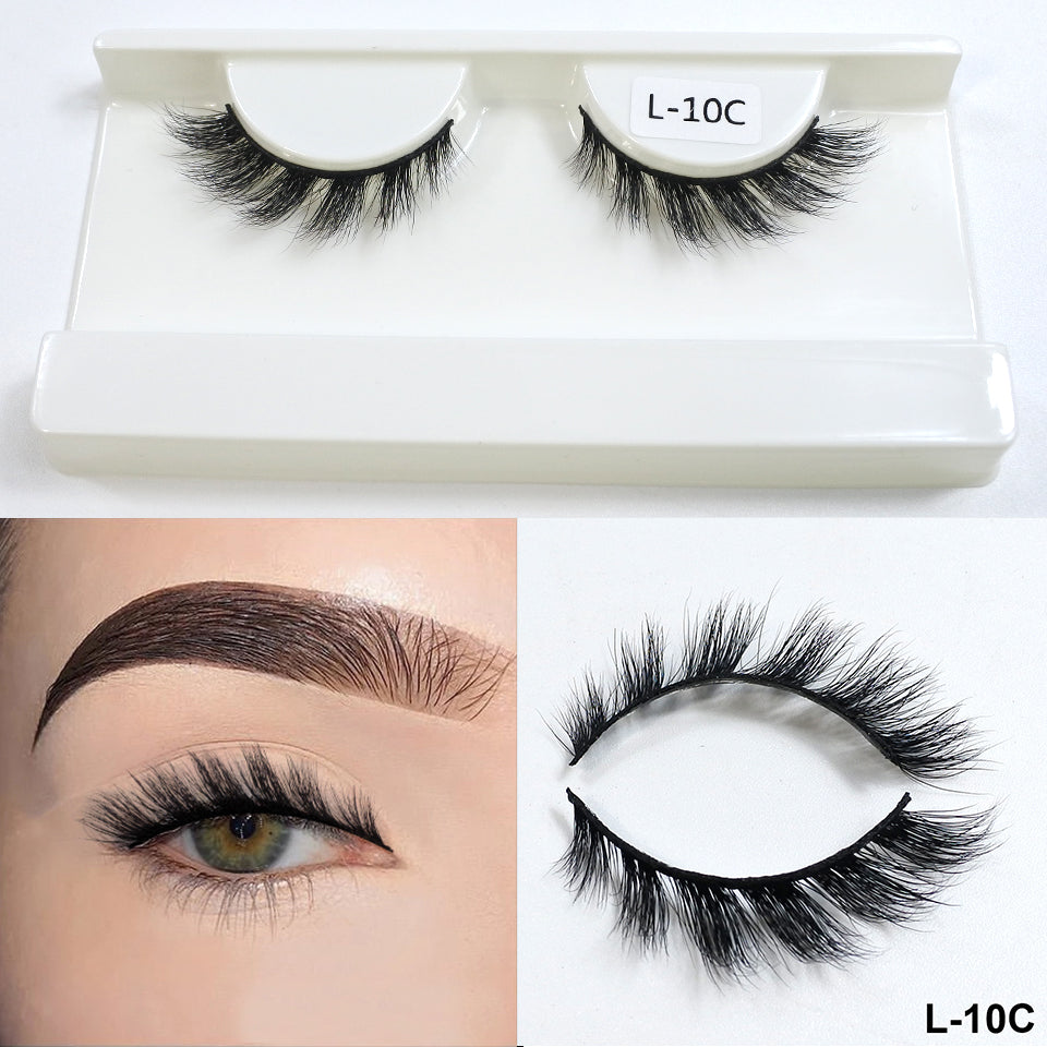 3D Mink Eyelashes Wholesale Supplier Fox Eye Effect Winged Short Strip Eyelashes Makeup Natural Cat Eye Eyelashes In Bulk