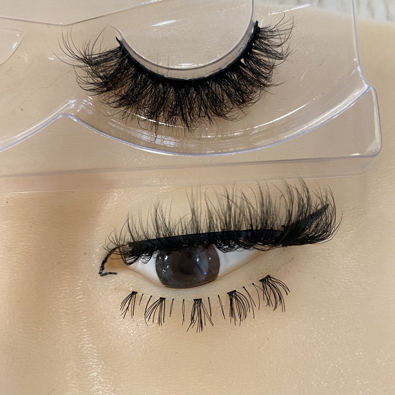 Best Selling Full Eyelashes 15mm Imitation Mink Eyelashes False Eyelashes Artificial Plant Fiber Russian Full Eyelashes