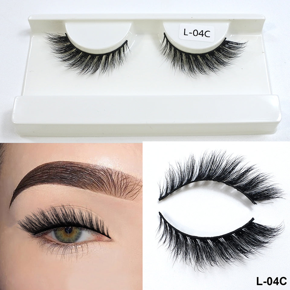3D Mink Eyelashes Wholesale Supplier Fox Eye Effect Winged Short Strip Eyelashes Makeup Natural Cat Eye Eyelashes In Bulk