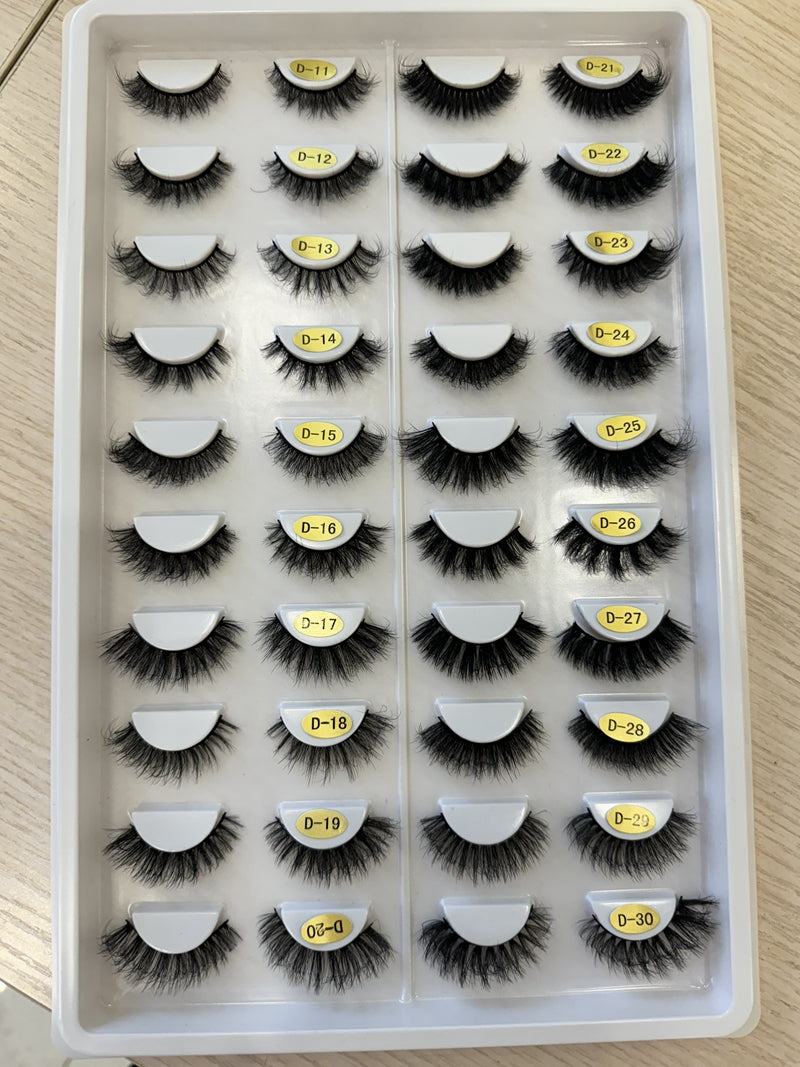 Best Selling Full Eyelashes 15mm Imitation Mink Eyelashes False Eyelashes Artificial Plant Fiber Russian Full Eyelashes