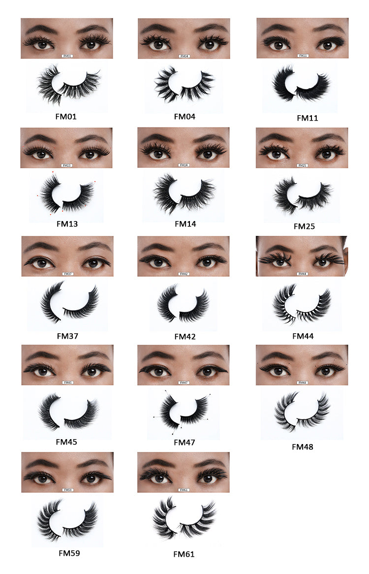 Factory New Synthetic False Eyelash Strip 3d Silk Eyelashes
