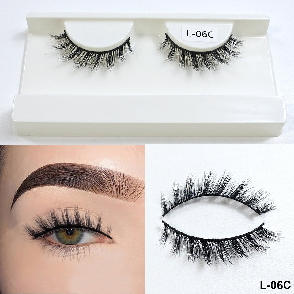 3D Mink Eyelashes Wholesale Supplier Fox Eye Effect Winged Short Strip Eyelashes Makeup Natural Cat Eye Eyelashes In Bulk