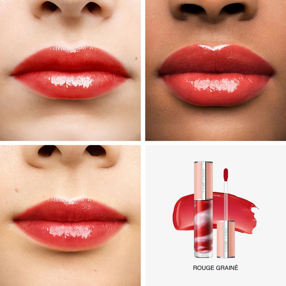 Perfecto Rose Liquid Cream Lip Gloss Waterproof Matte Lip Balm With Customizable Logo Fashion Design Mineral Lip Gloss Label