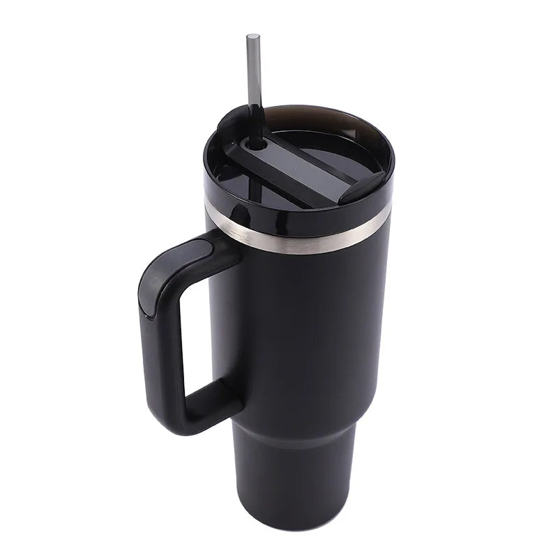 SiYJ719 Customizable Logo 40 Oz Stainless Steel Vacuum Metal Mug With Handle Promotional Custom Adventure Travel Coffee Mug