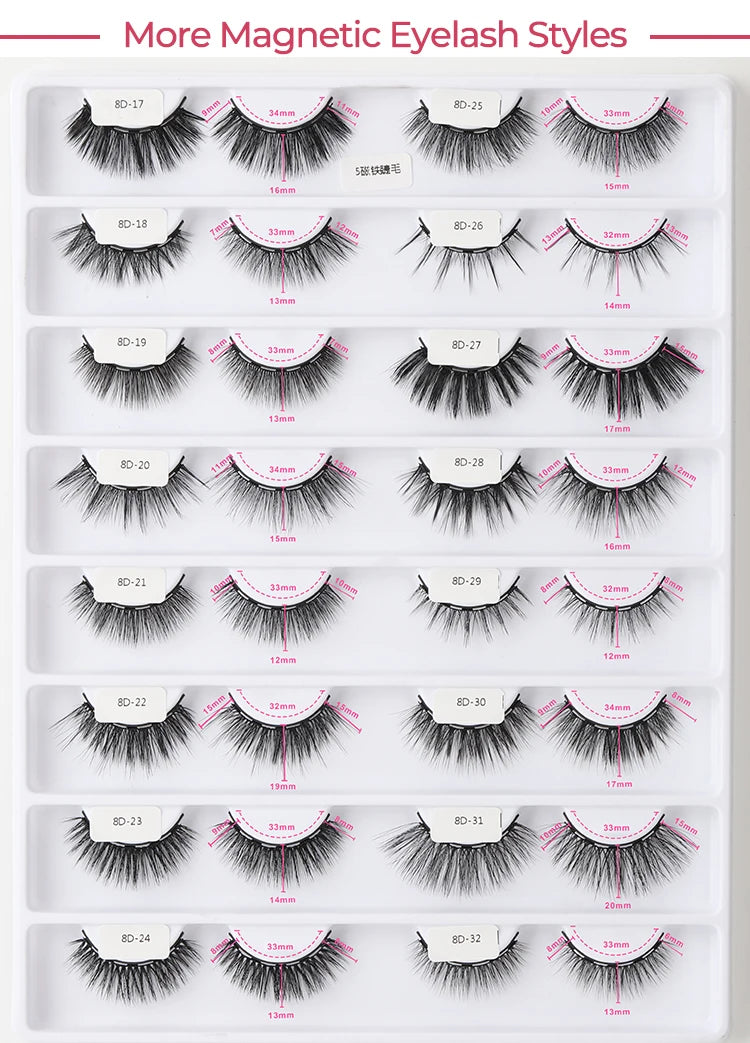 2021 Latest Style 3D Magnetic Eyelashes Wholesale Magnetic Eyelashes With Magnetic Eyeliner