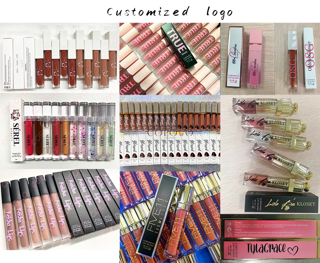 COEOVO Custom Luxury Private Label Wholesale Nude Glitter Lip Gloss Vegetarian Lip Gloss Supplier Liquid Matte Lip Gloss