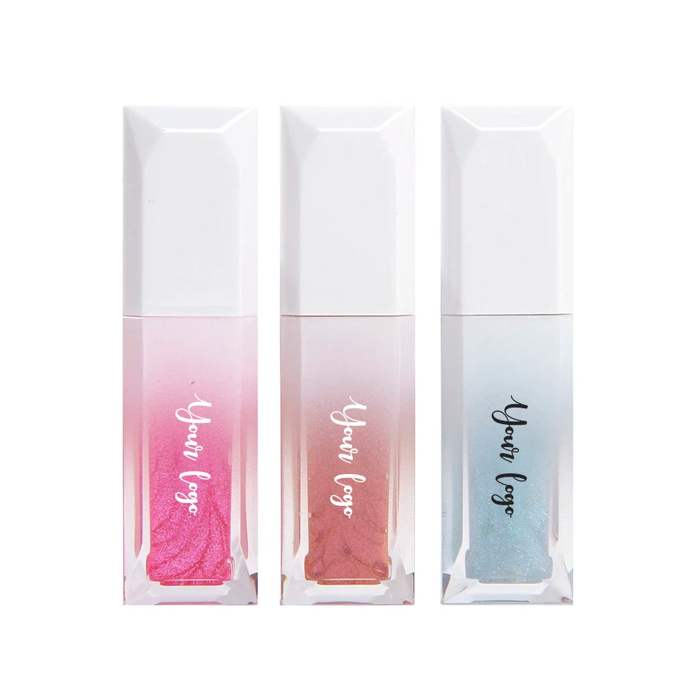 Customized logo OEM odm wholesale matte lipstick gloss lip gloss clear finish cruelty free glitter lip gloss set