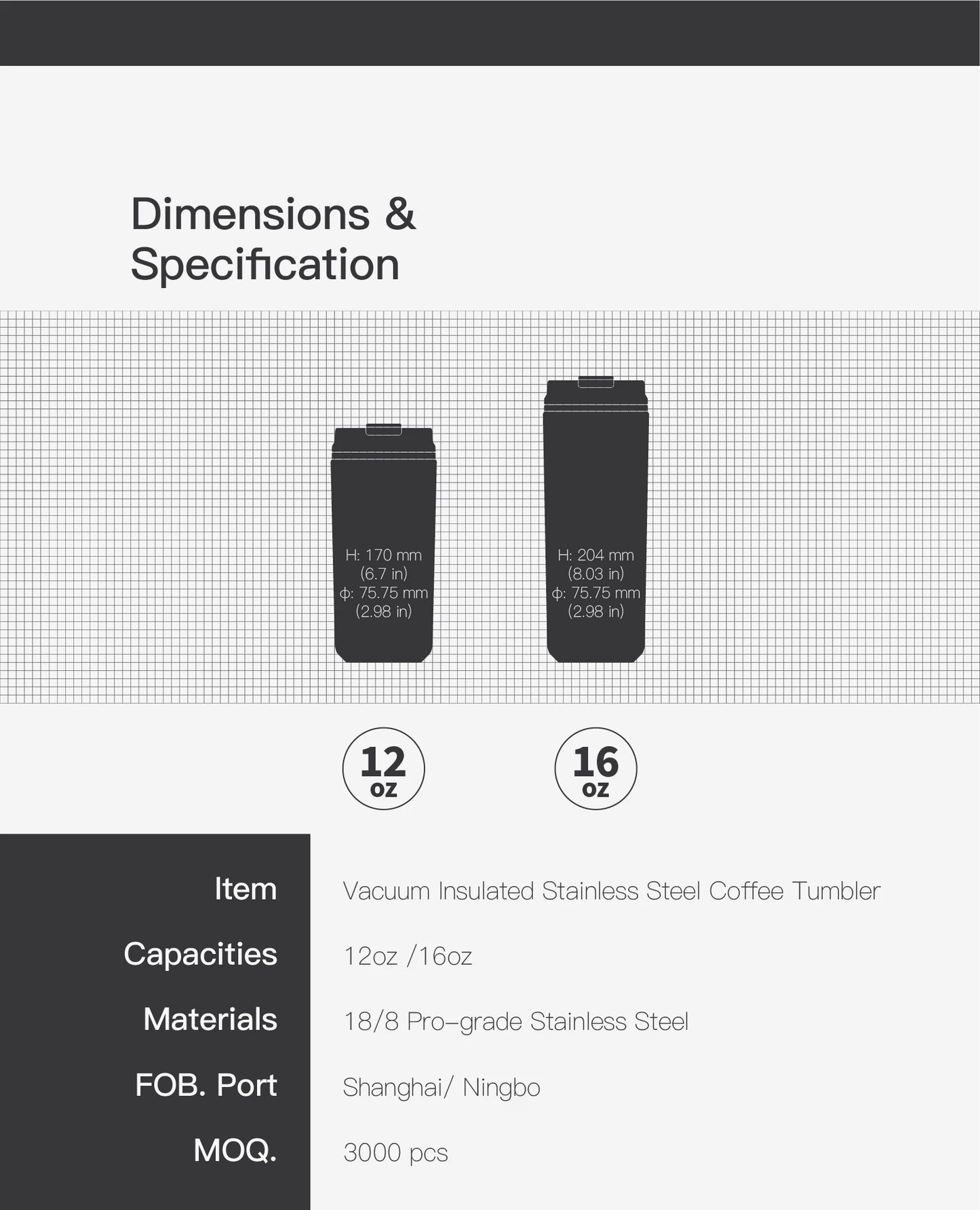 Wholesale 12/16OZ Cheap Travel Coffee Cup Double Wall Stainless Steel Cup Coffee Insulation Coffee Cup